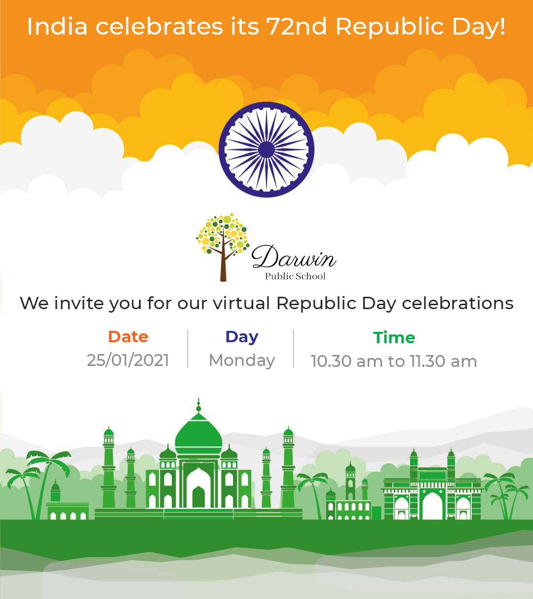 Virtual Republic Day celebrations at Darwin Public School
