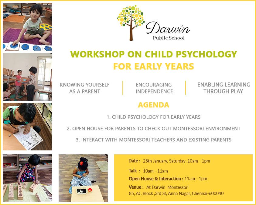 Workshop on child psychology for early years at Darwin Montessori School